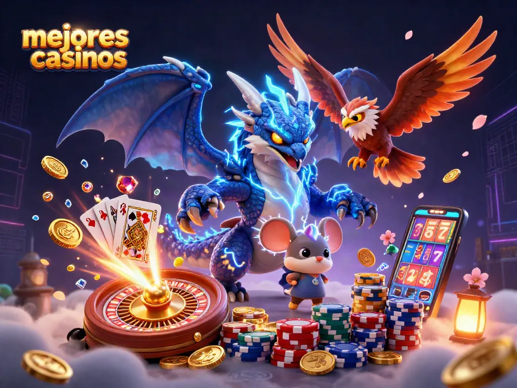 Obtén los mejores casinos en una ilustración 3D llena de diversión y emociones vibrantes.