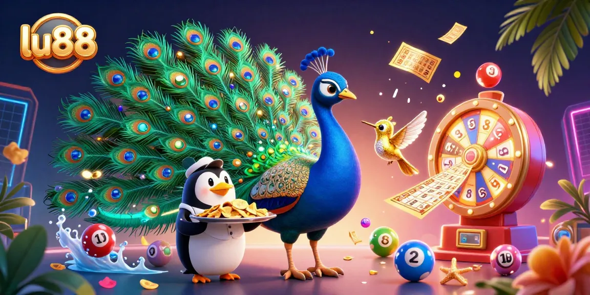 lu88 brings excitement to life in this vibrant casino illustration with animated characters and playful elements.