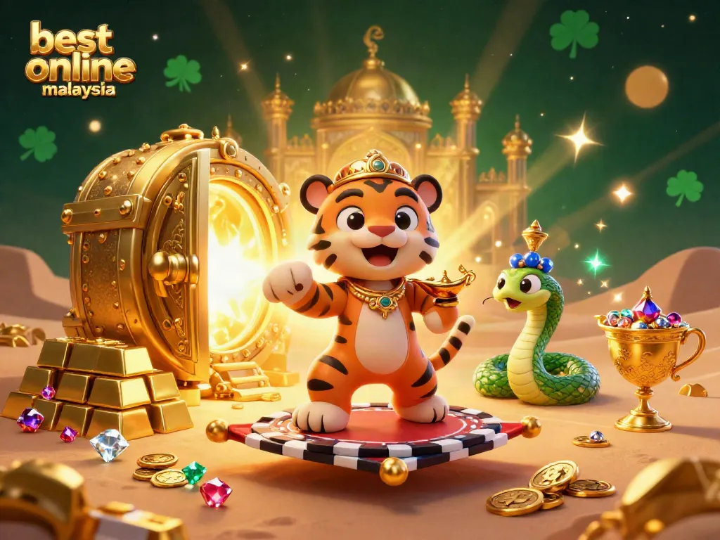 Experience the thrill at the best online casino Malaysia with magical elements and vibrant game symbols.
