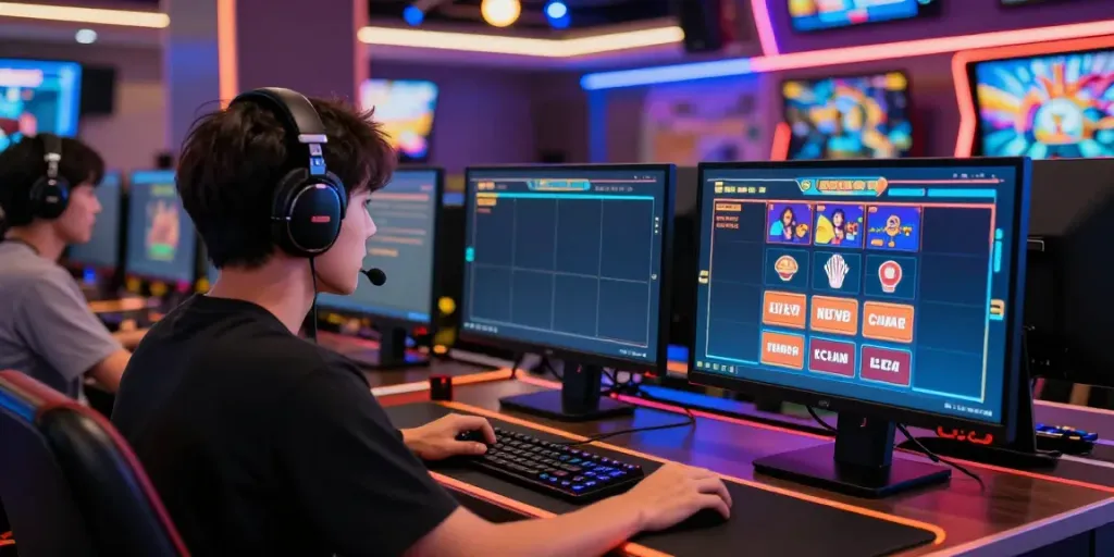 Engaged player exploring net88's exciting online casino gaming features.