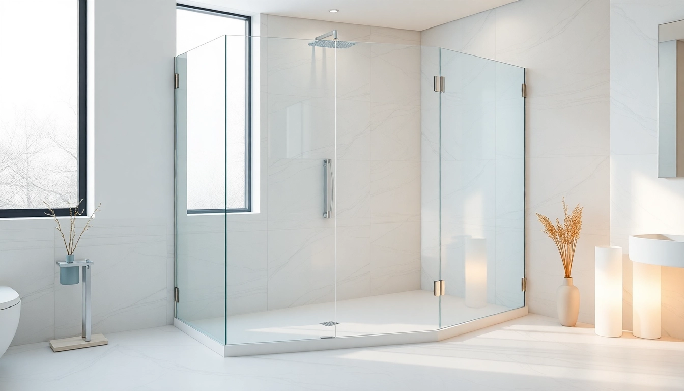 Stylish corner shower screen frameless enhancing a modern bathroom aesthetic
