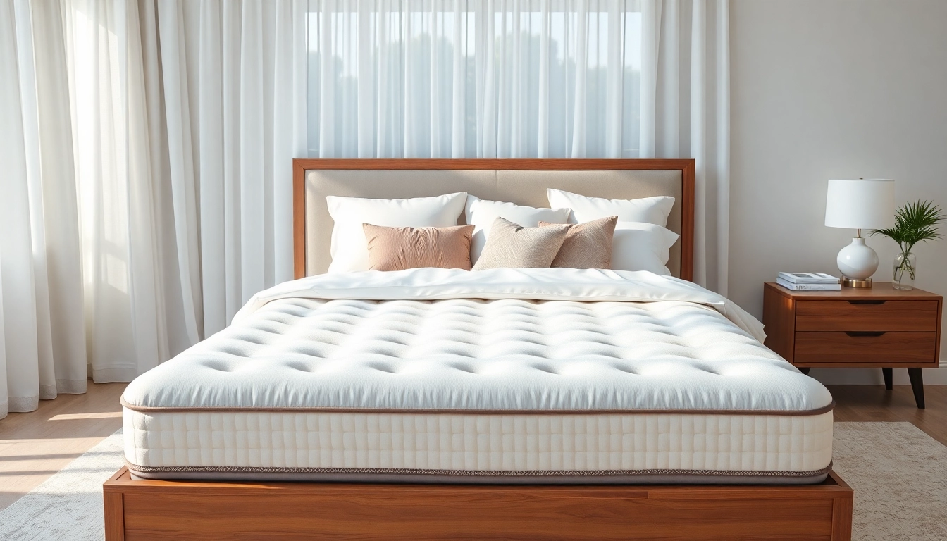 Experience the comfort of a queen mattress in a beautifully styled modern bedroom.