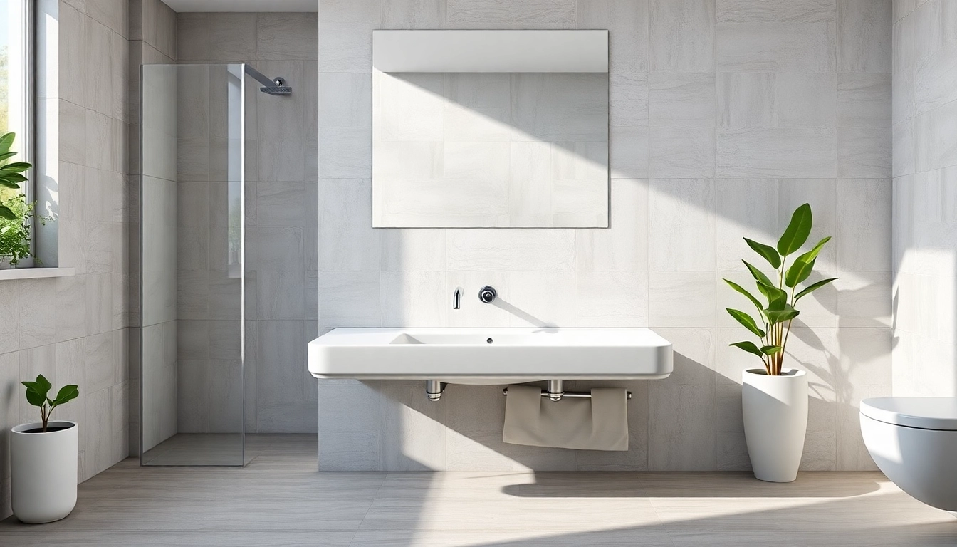 sonni sanitär hochwertige Sanitäranlagen in einem modernen Badezimmer präsentieren