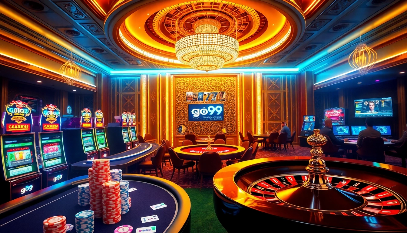 Experience the thrill of go99 with vivid casino gameplay, poker strategizing, and vibrant slot machines.