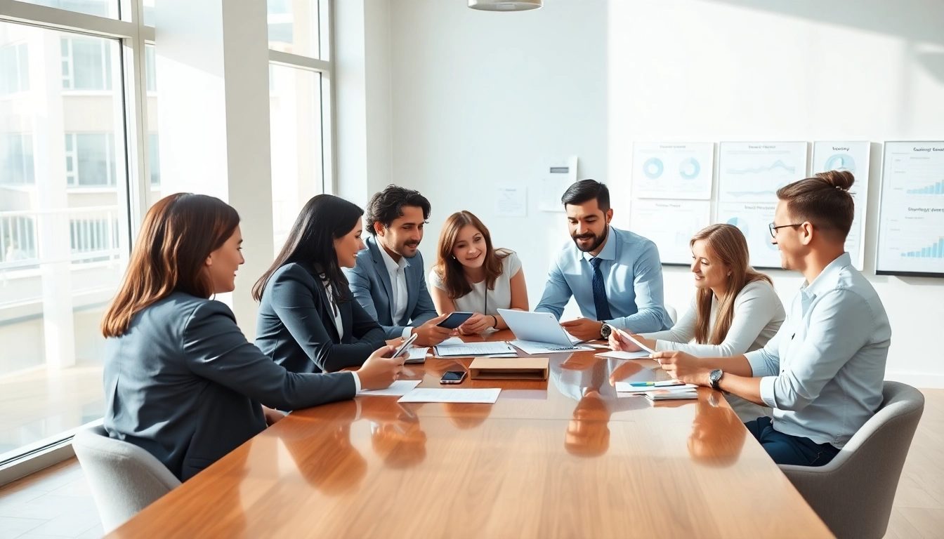 Team collaborating on Federal and State contracts in a bright, modern office.