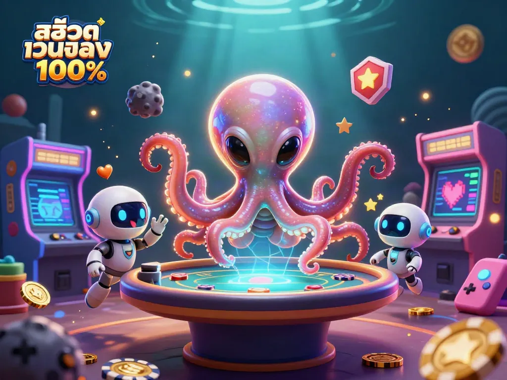 เล่นเกมสล็อตกับ สล็อตเว็บตรง100% พร้อมชมเอเลี่ยนและหุ่นยนต์ในธีมคาสิโนที่สดใส