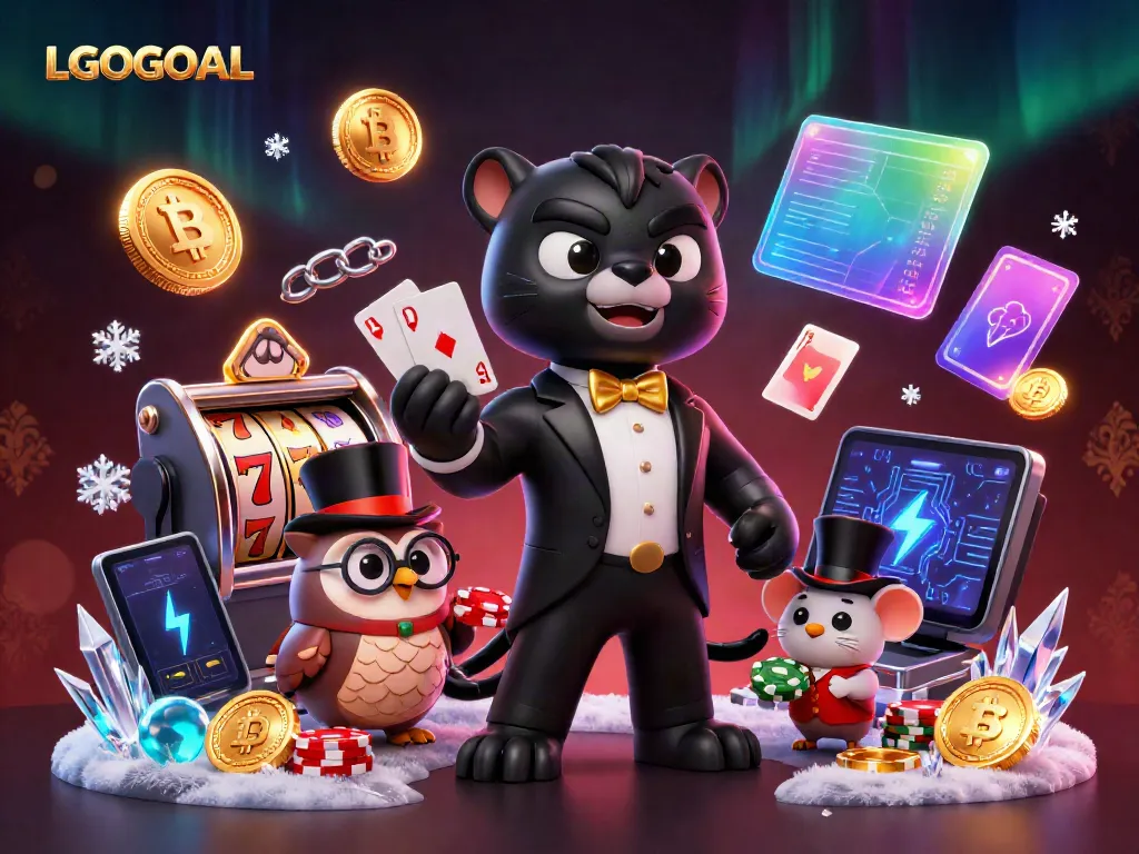 LGOGOAL offers an engaging casino experience with colorful slot reels and lively characters.