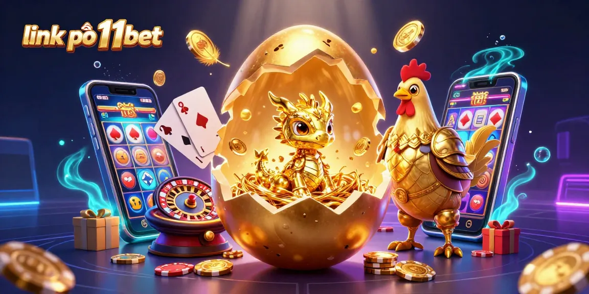 Engage with link vào 11bet and discover golden gaming treasures in an epic casino scene.
