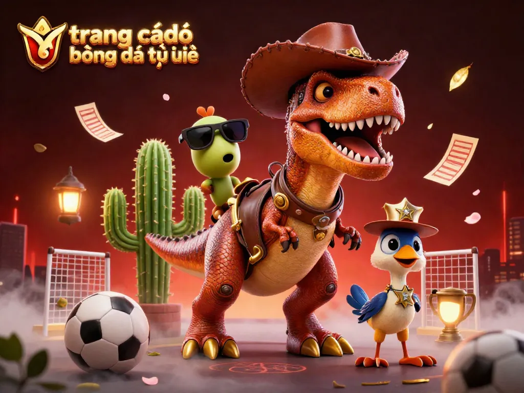 Trang cá độ bóng đá trực tuyến với nhân vật hoạt hình độc đáo và các vật phẩm cá cược thể thao.