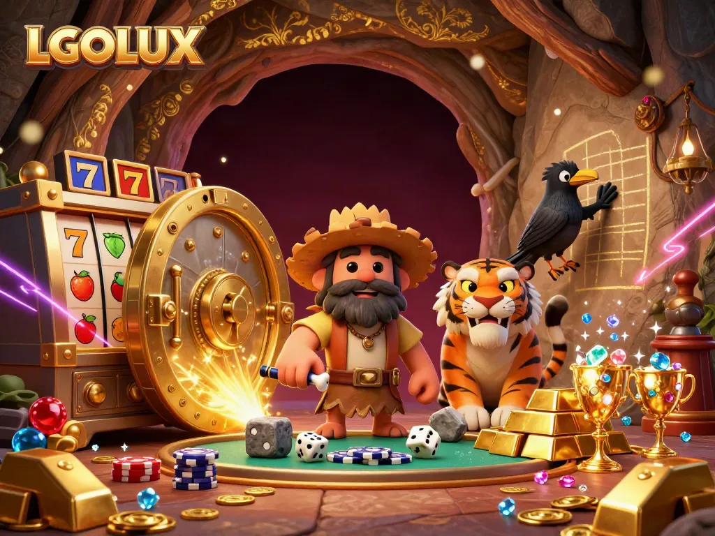 Experience thrilling gameplay at LGOLUX with vibrant slots, dynamic treasures, and prehistoric casino vibes.