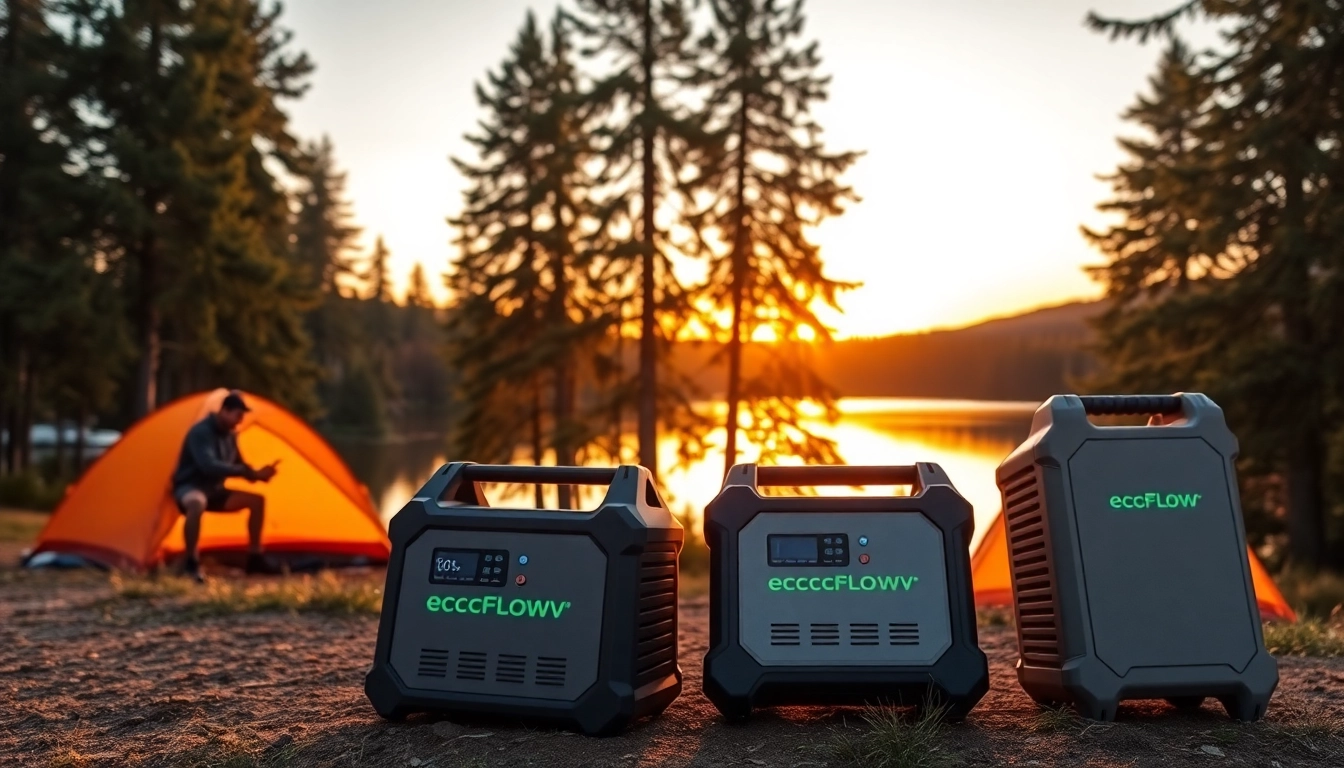 Utilize EcoFlow solar solutions for energy while camping in nature.
