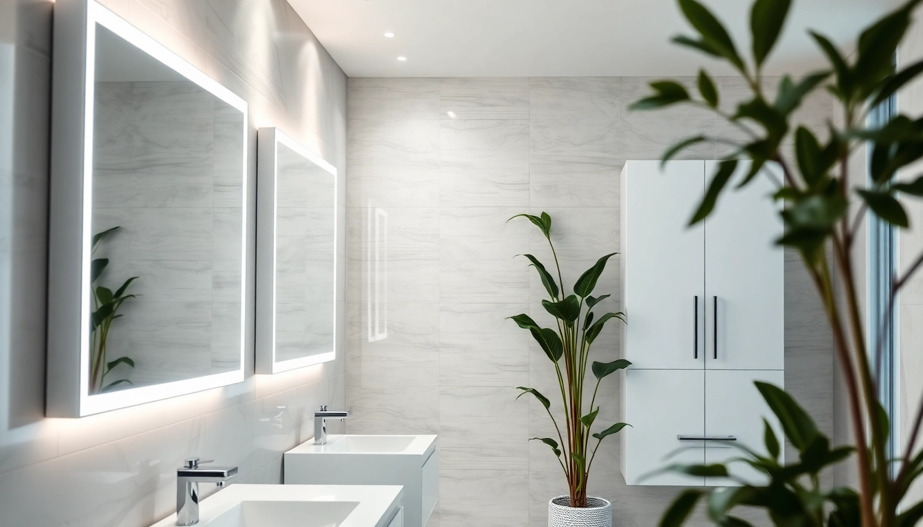 Illuminate your space with beautifully designed illuminated bathroom cabinets featuring modern aesthetics.