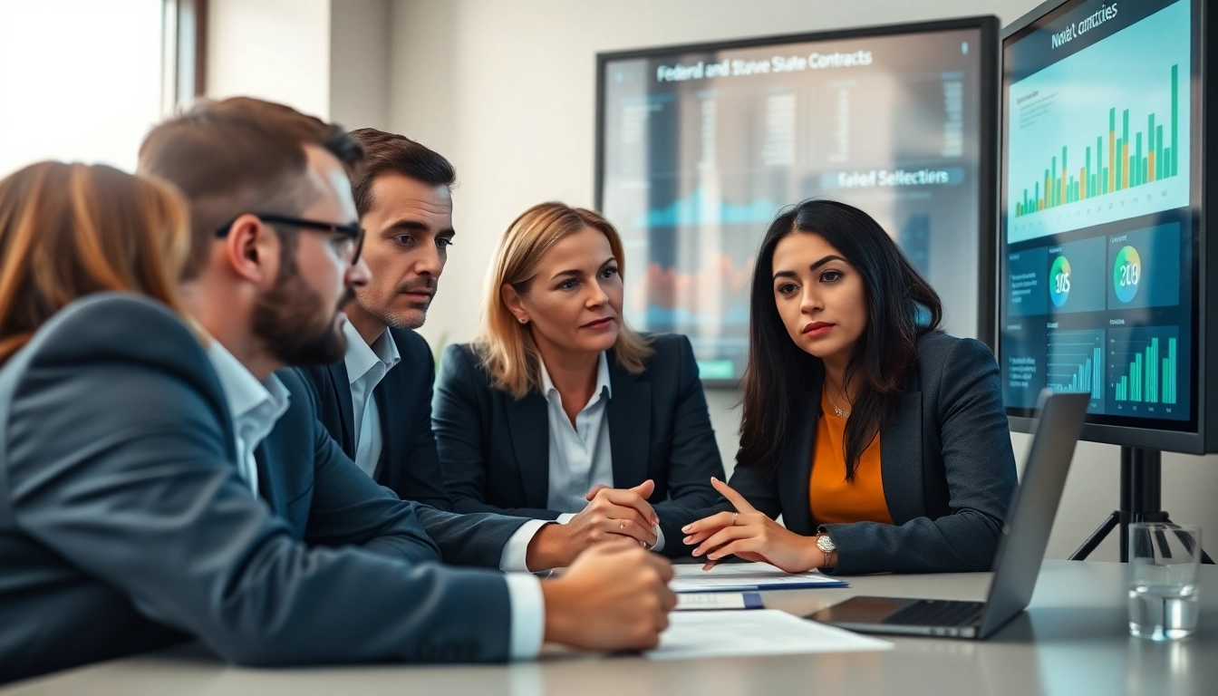 Analyze Federal and State contracts with a dedicated consulting team in a professional office.
