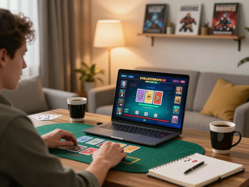 FA88 player engaged in live dealer game strategy at home gaming setup