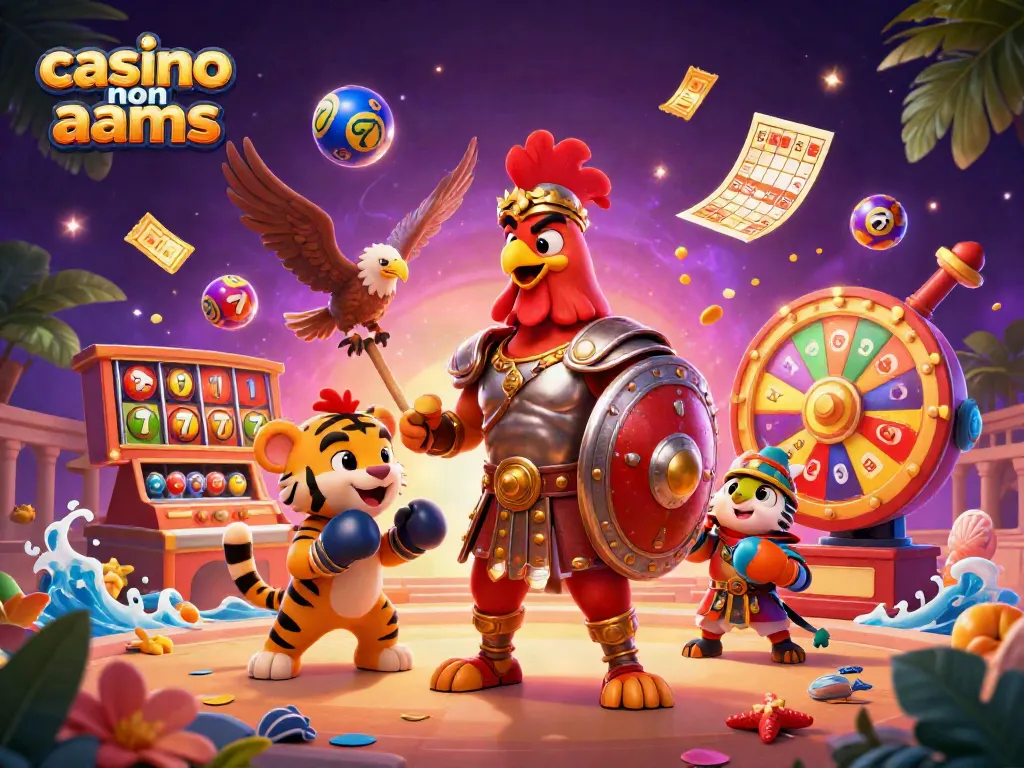 Scopri i migliori giochi nei casinò non AAMS con questa illustrazione vivace e dinamica