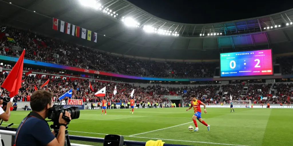 Exciting live football match scene showcasing gavangtv.study as a premium sports viewing choice, with players and cheering fans in dynamic action.