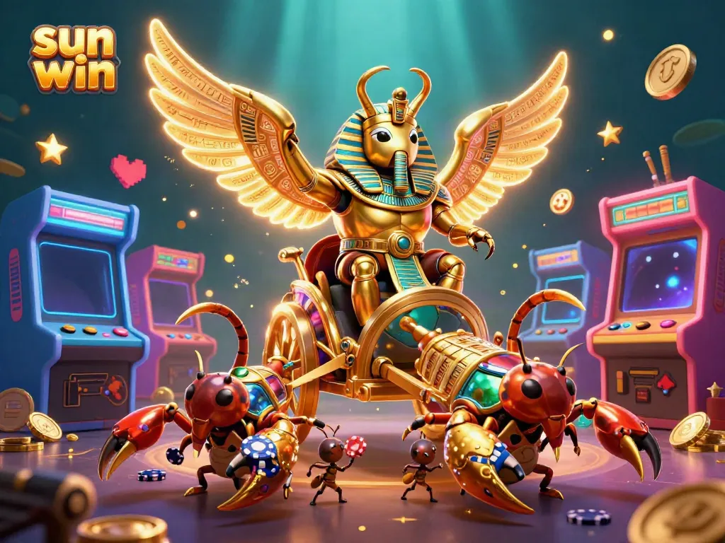 Engage in thrilling gameplay at the sun win casino featuring animated characters and vibrant game elements.