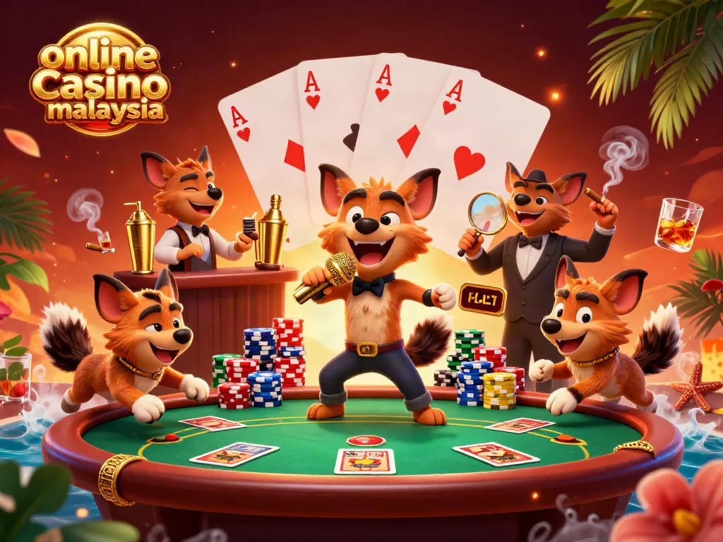 Engage with top online casino malaysia features as hyenas entertain with drinks, jokes, and poker excitement.